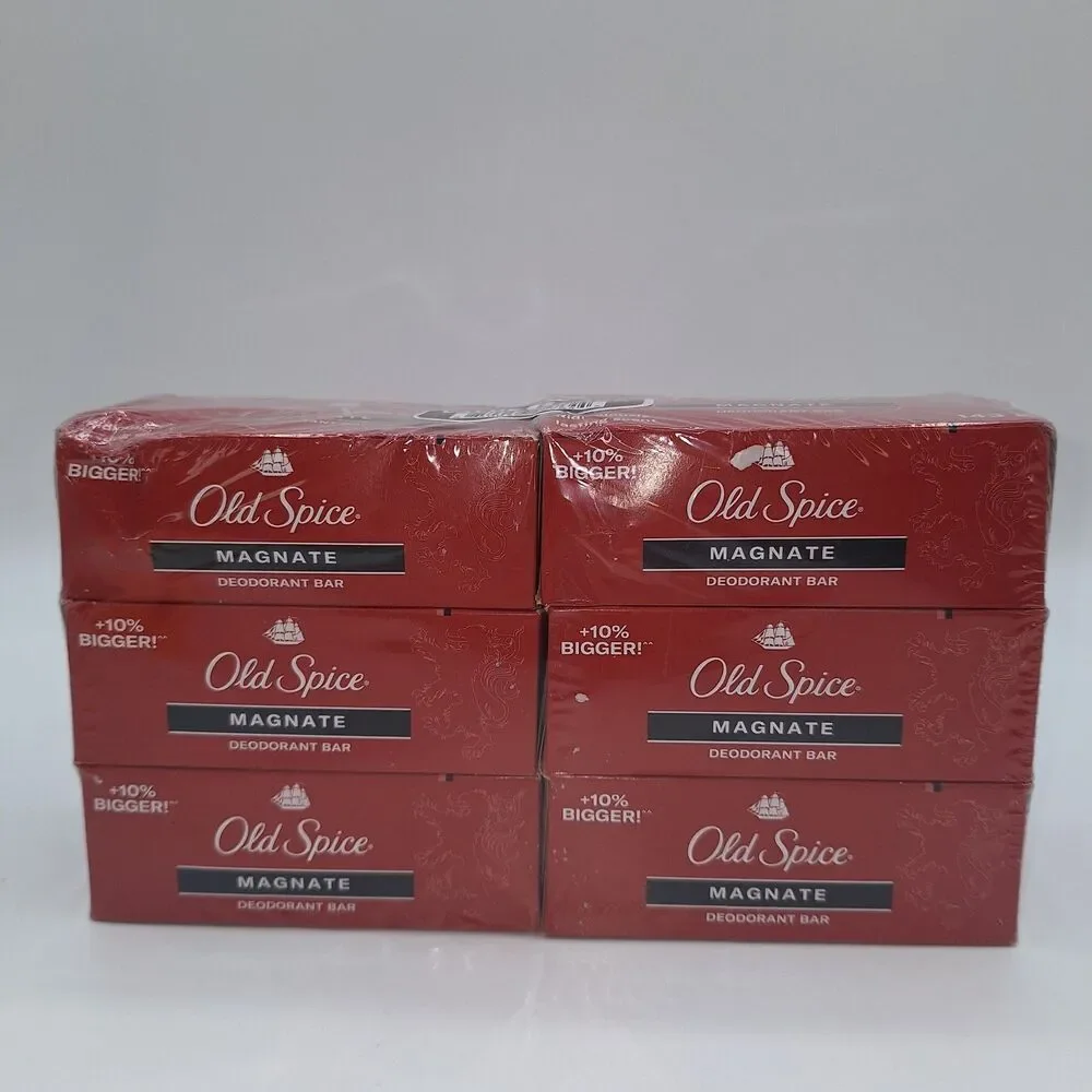 Old Spice Magnate 6 Deodorant Bars Value Pack New And Sealed